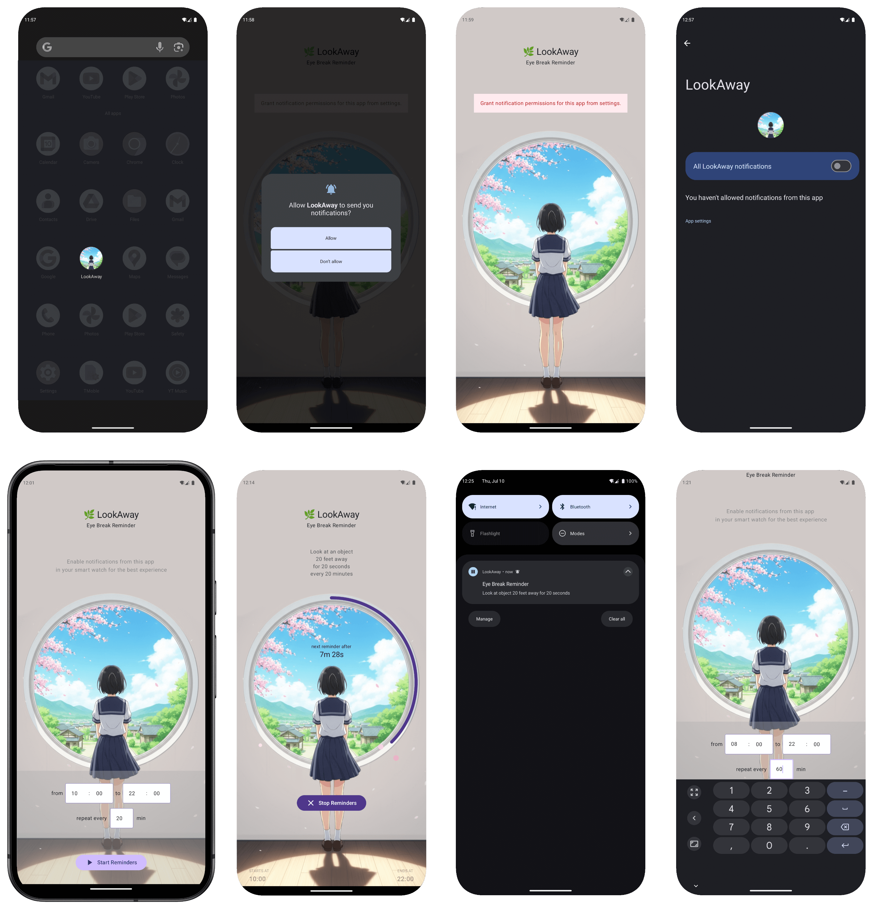 LookAway app screenshots
