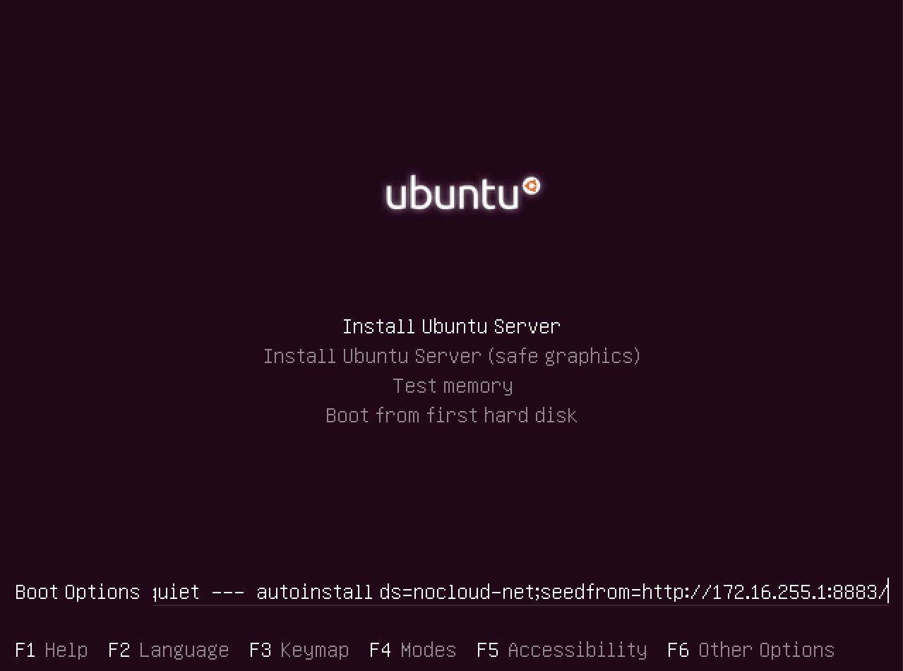 Live server boot command