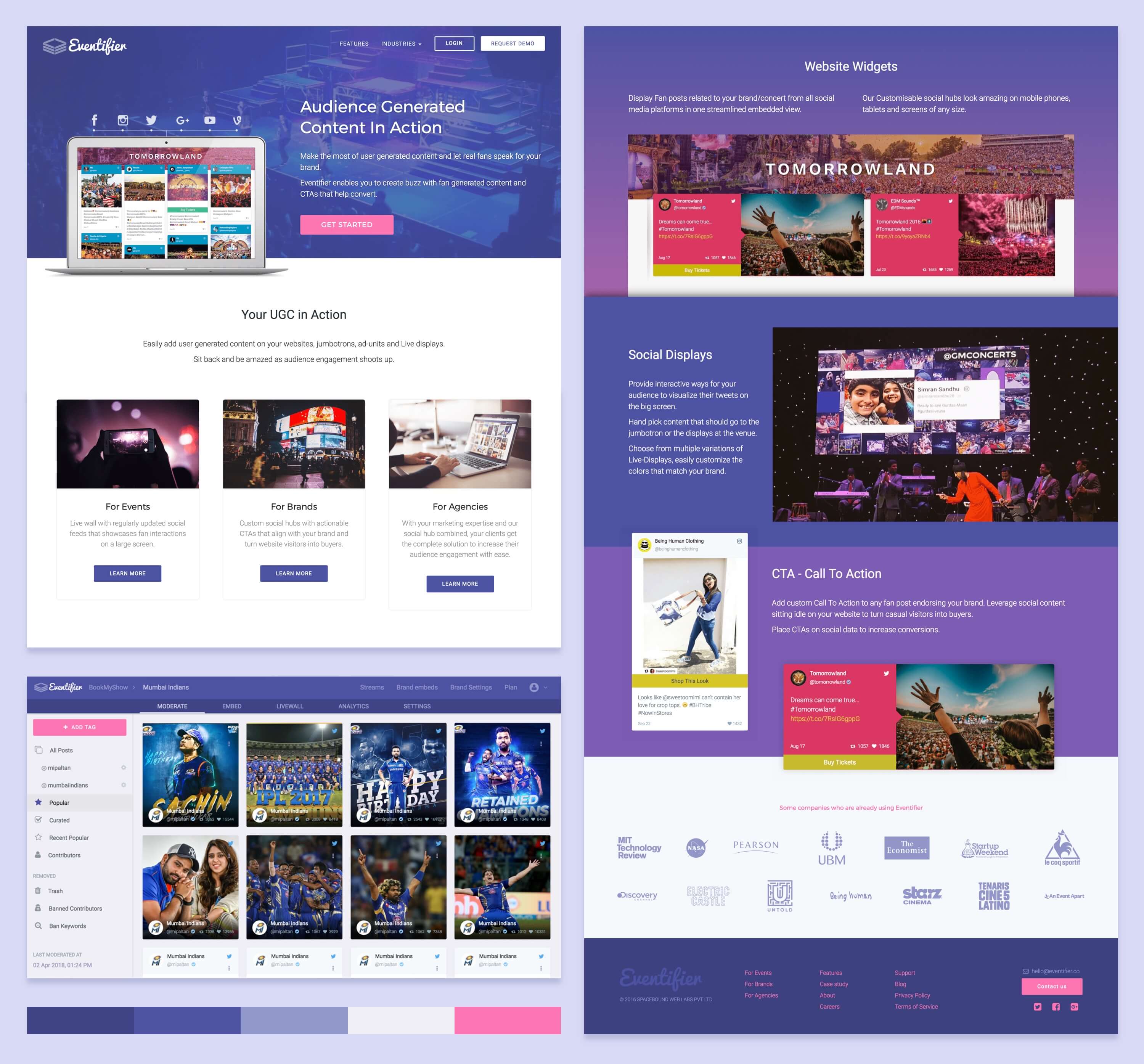 Home page & dashboard preview